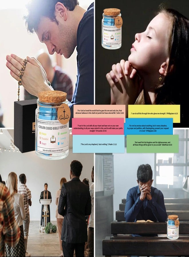 XXSCING Bible Verse Jar, Religious Gifts for Men Women, Bible Verses for Emotions and Feelings, Daily Scripture Prayer Hope Jar, Faith Based Gifts, Religious Graduation Gift - Image 5